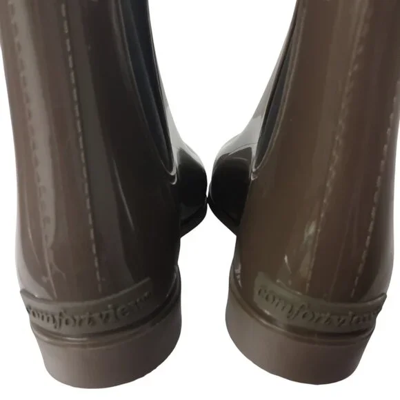 Comfortview: Ankle Rain Boots, Size 12W, Deep Olive Green - Picture 9 of 12